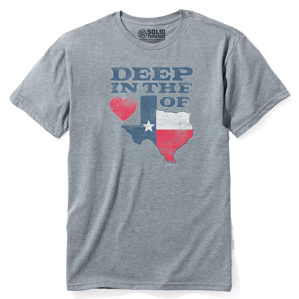 Deep In The Heart Cool Staple T-shirt in Ash Heather - Front View