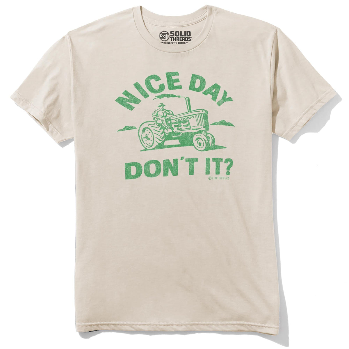 Nice Day Don't It Funny Staple T-shirt in Natural - Front View