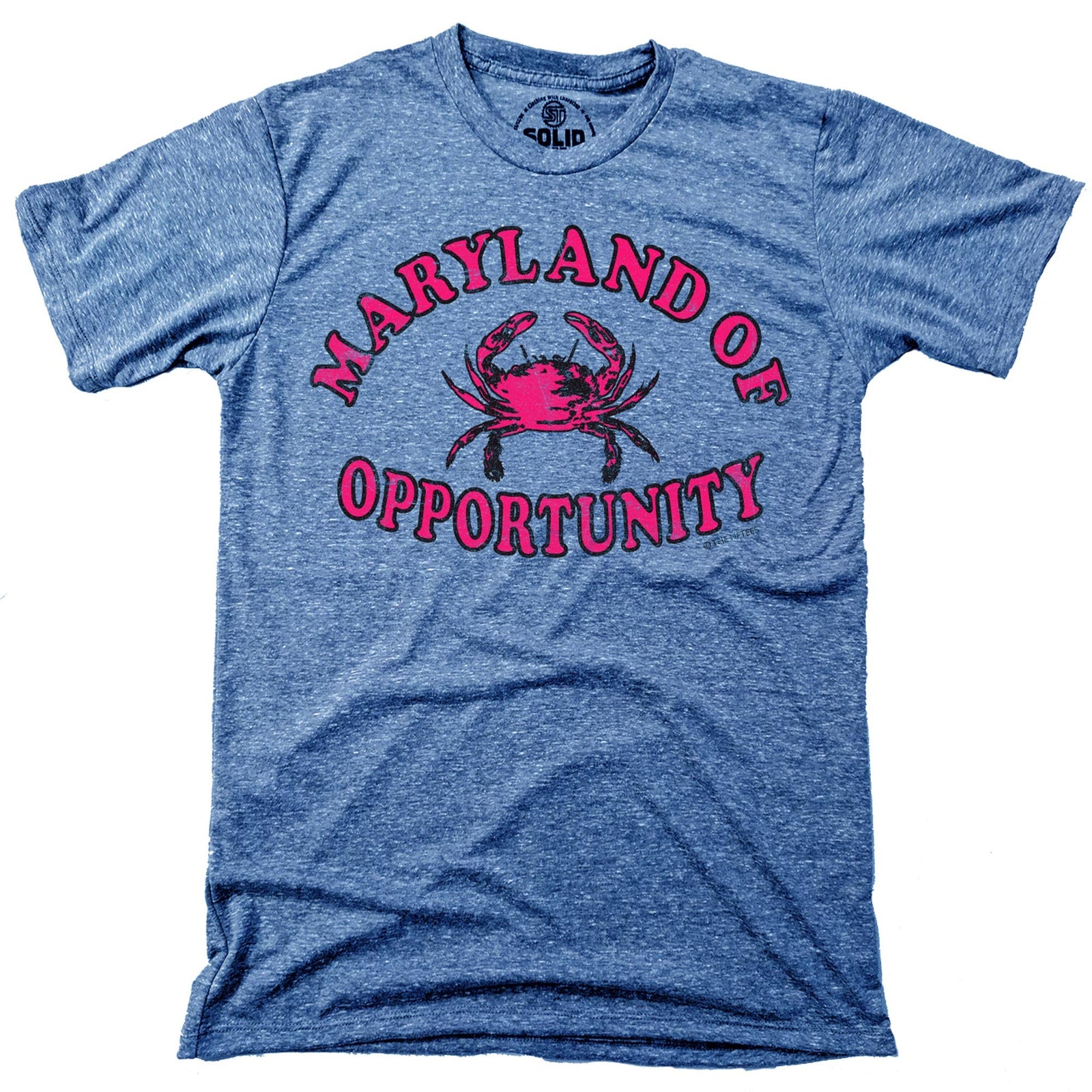 Men's Maryland Opportunity Cool Graphic T-Shirt | Vintage Md Crabs  Tee | Solid Threads