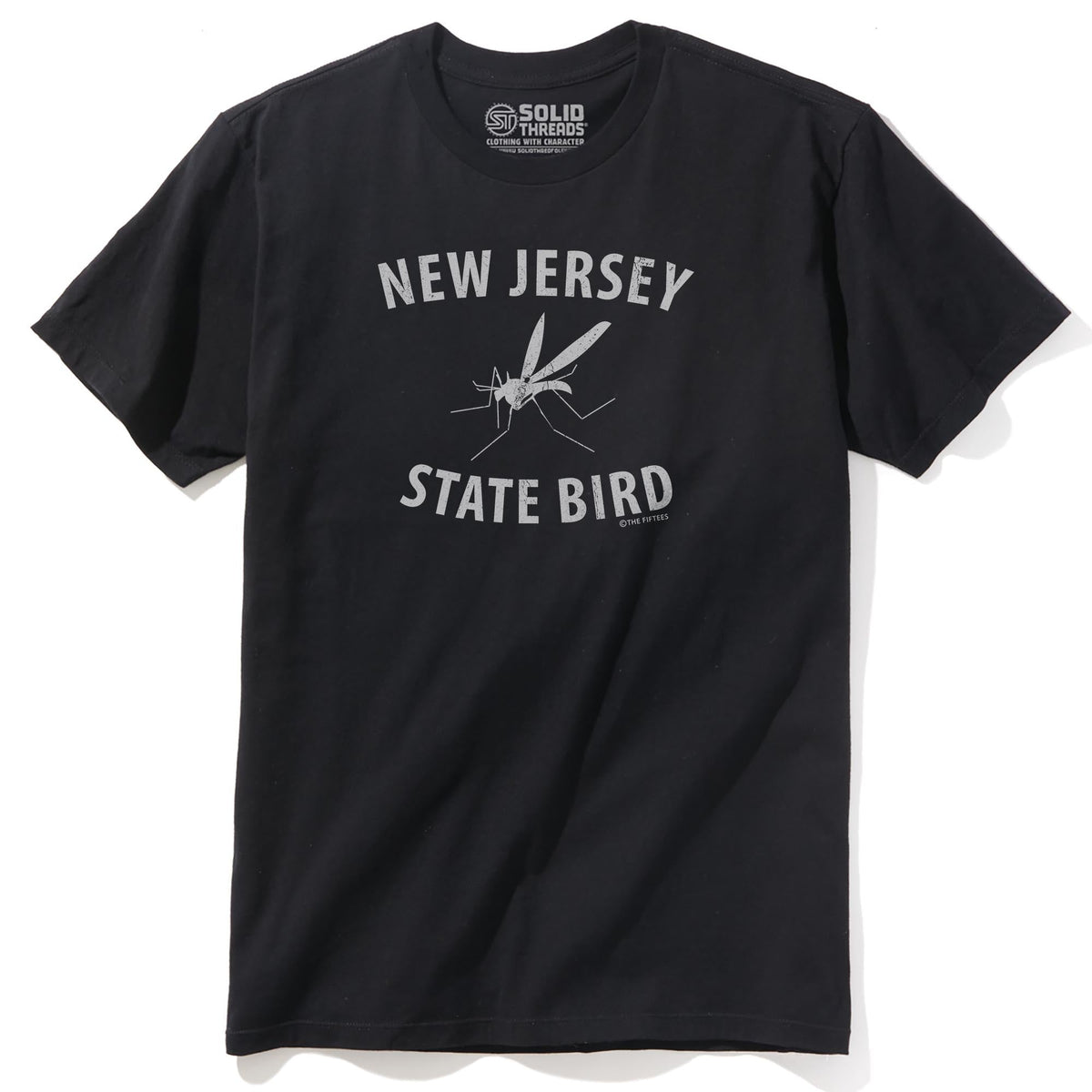 Nj State Bird Funny Staple T-shirt in Black - Front View