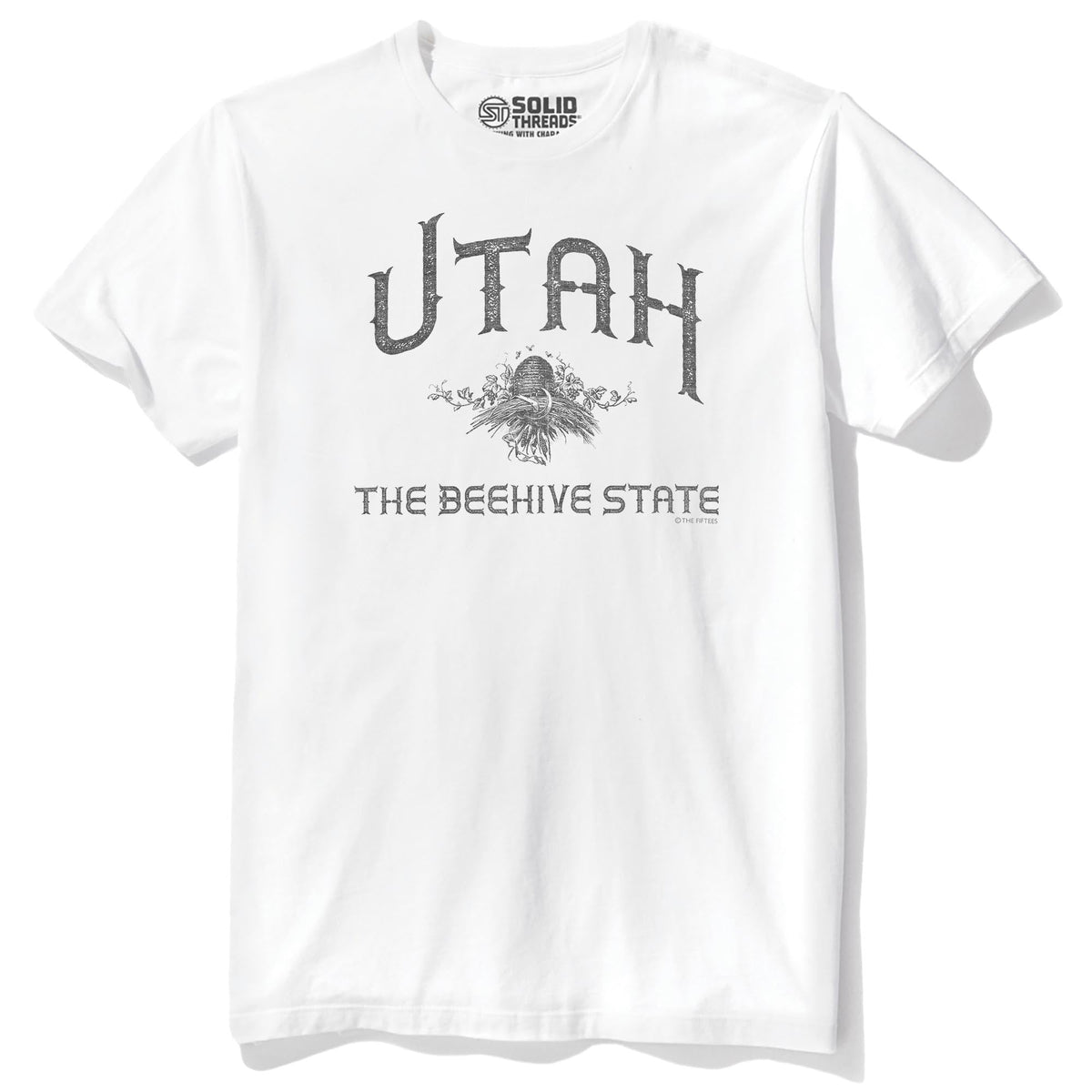 The Honeybee State Cool Staple T-shirt in White - Front View