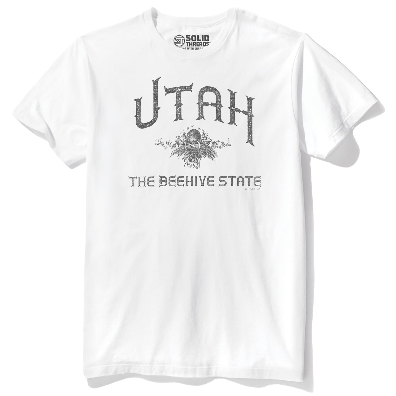 The Honeybee State Cool Staple T-shirt in White - Front View