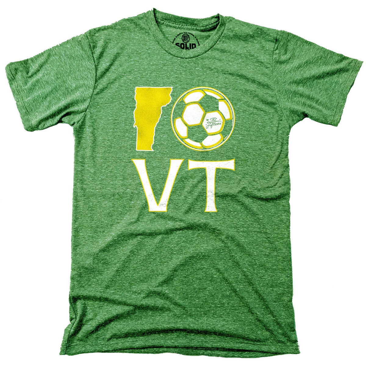 Men&#39;s Vermont-Soccer Cool Graphic T-Shirt | Vintage VT Sports  Tee | Solid Threads