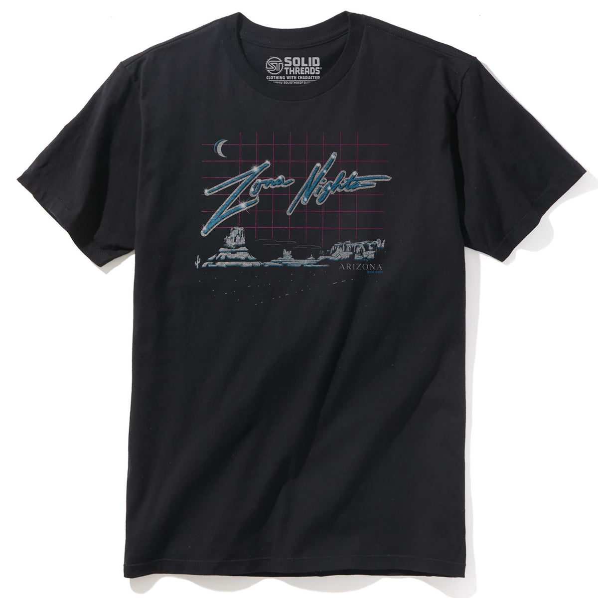 Zona Nights Cool Staple T-shirt in Black - Front View
