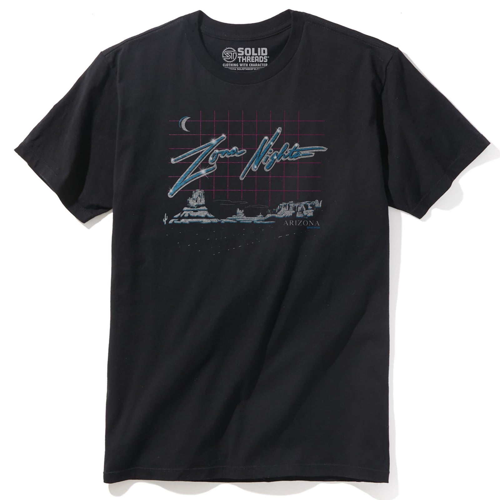 Zona Nights Cool Staple T-shirt in Black - Front View