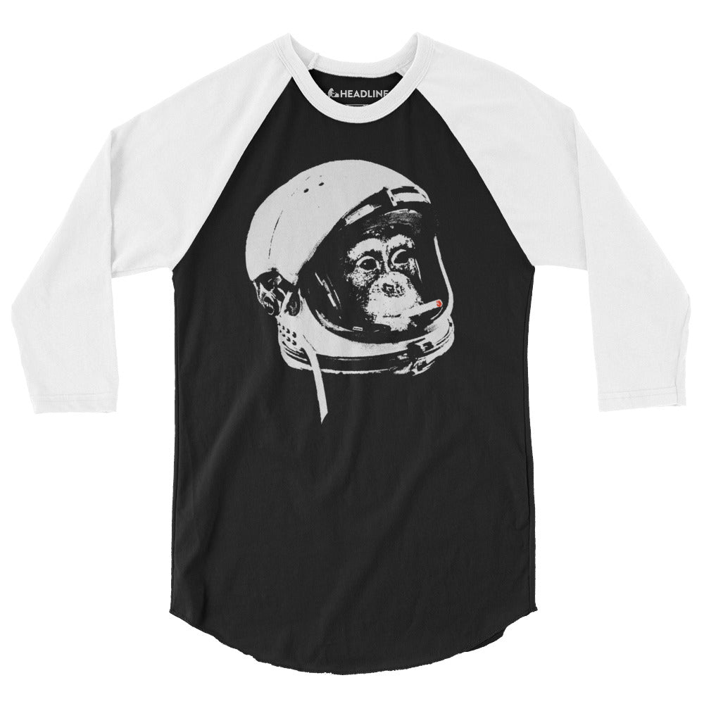 Cold War Vet Cool Graphic Long Sleeve Long-Sleeve-T-Shirt | Funny Chimp Astronaut Smoking Tee | Solid Threads