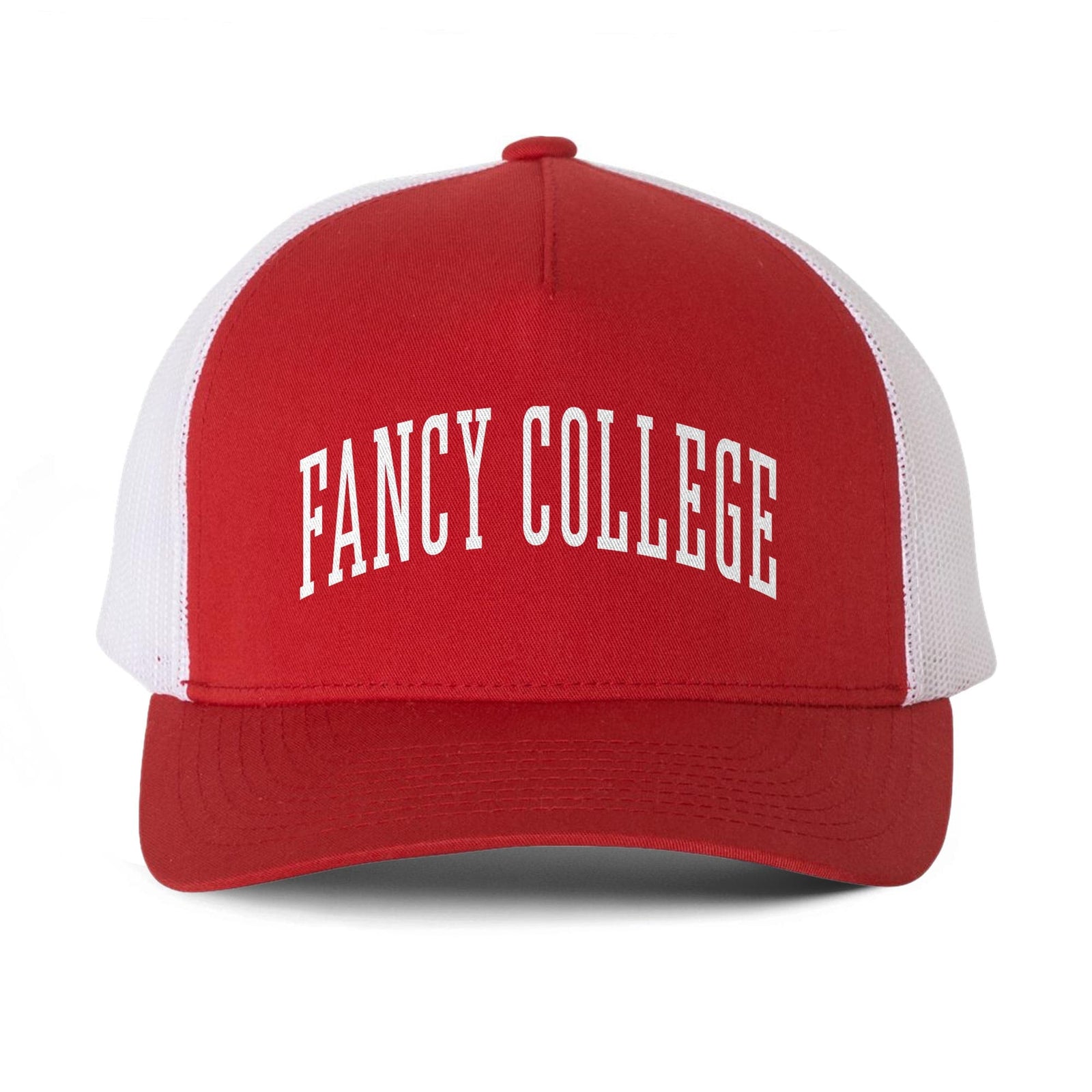 Fancy College Funny Premium Trucker Hat | Designer Ivy League Parody Cap Front | Solid Threads