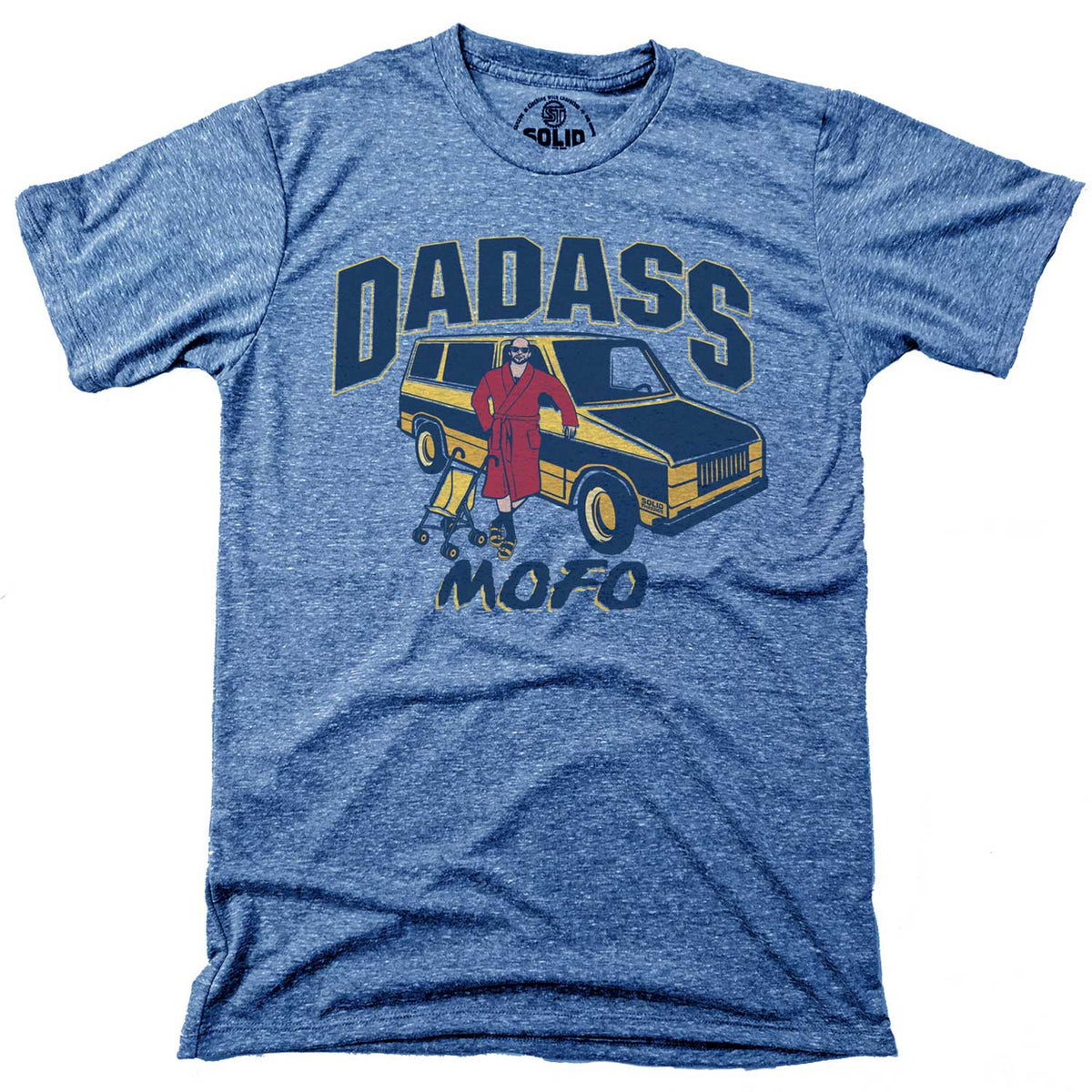 Men&#39;s Dadass Father&#39;s Day Vintage Graphic Tee | Funny Parenting New Dad T-shirt | SOLID THREADS