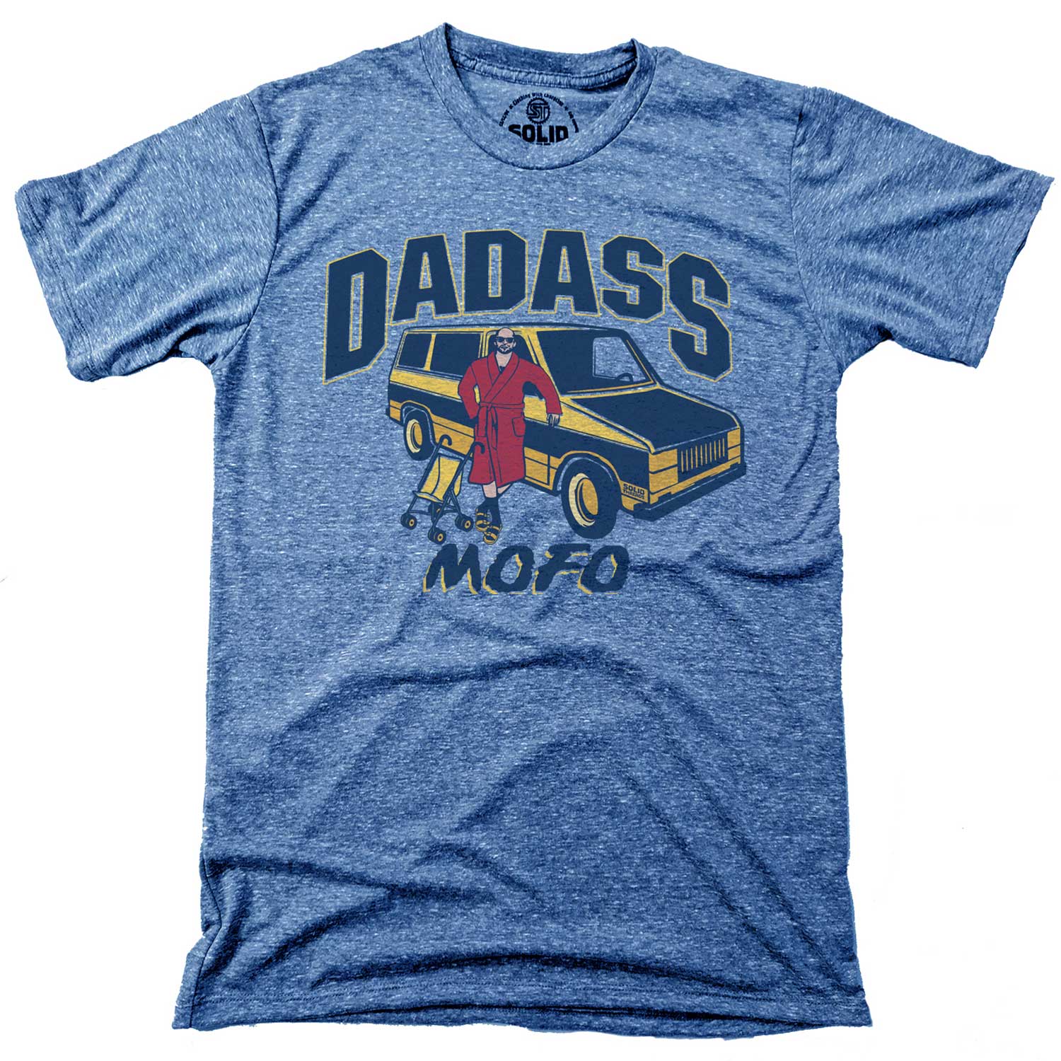 Men's Dadass Father's Day Vintage Graphic Tee | Funny Parenting New Dad T-shirt | SOLID THREADS