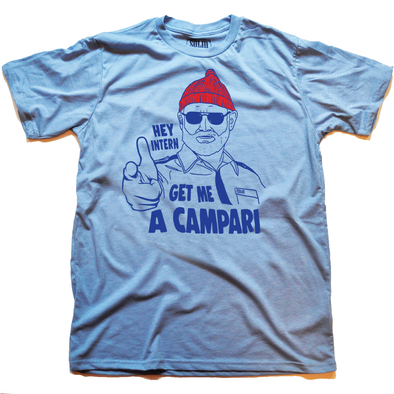 Men's Hey Intern Funny Graphic Tee | Steve Zissou T-shirt | Solid Threads