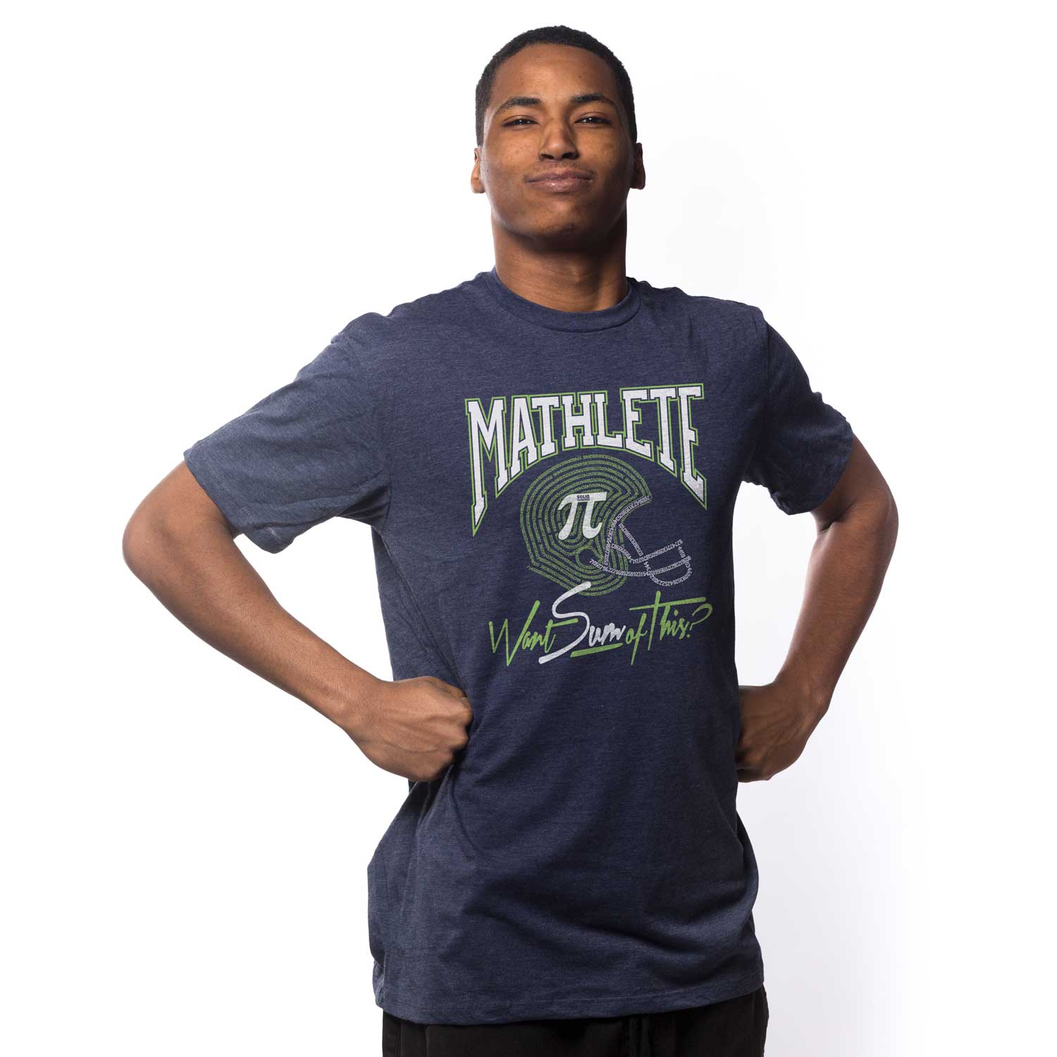 Men's Mathlete Want Sum of This Graphic Tee | Funny STEM T-Shirt on Model