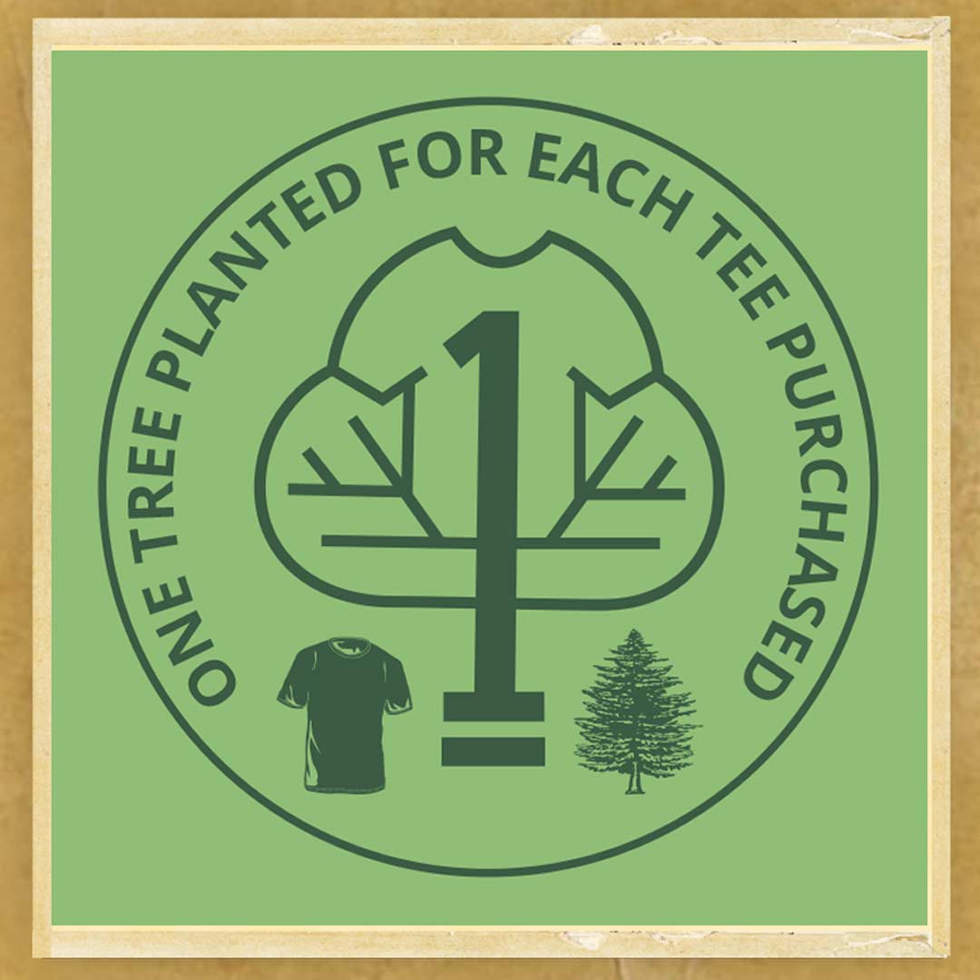 We plant one carbon reducing tree for each cool retro tee purchased online.