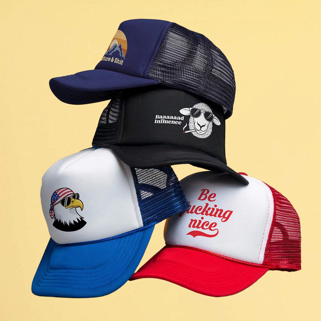 Cool Retro Trucker Hats | Vintage Graphic Mesh Hats