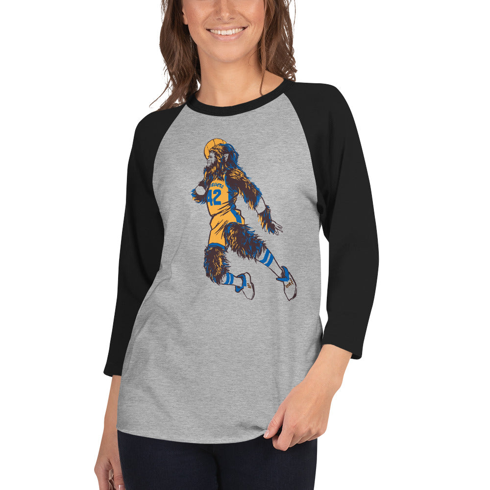 Teen Wolf Cool 80s Movie Graphic Raglan Tee | Vintage Michael J. Fox Baseball T-shirt on Female Model | Solid Threads