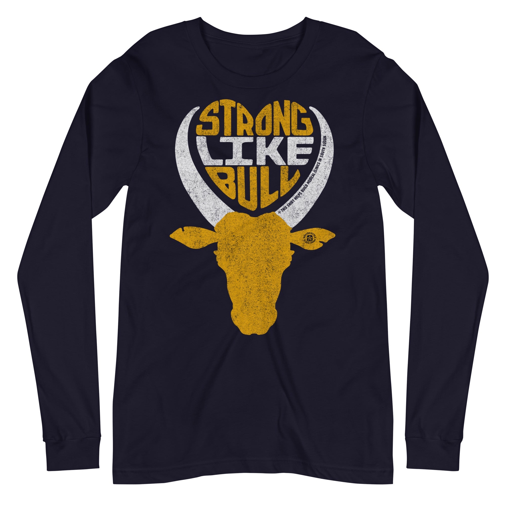 Strong Like Bull Vintage Graphic Long Sleeve Tee | Retro Movie T-Shirt | Solid Threads