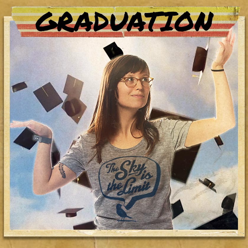 Vintage graduation graphic tees & cool college grad t-shirt gifts