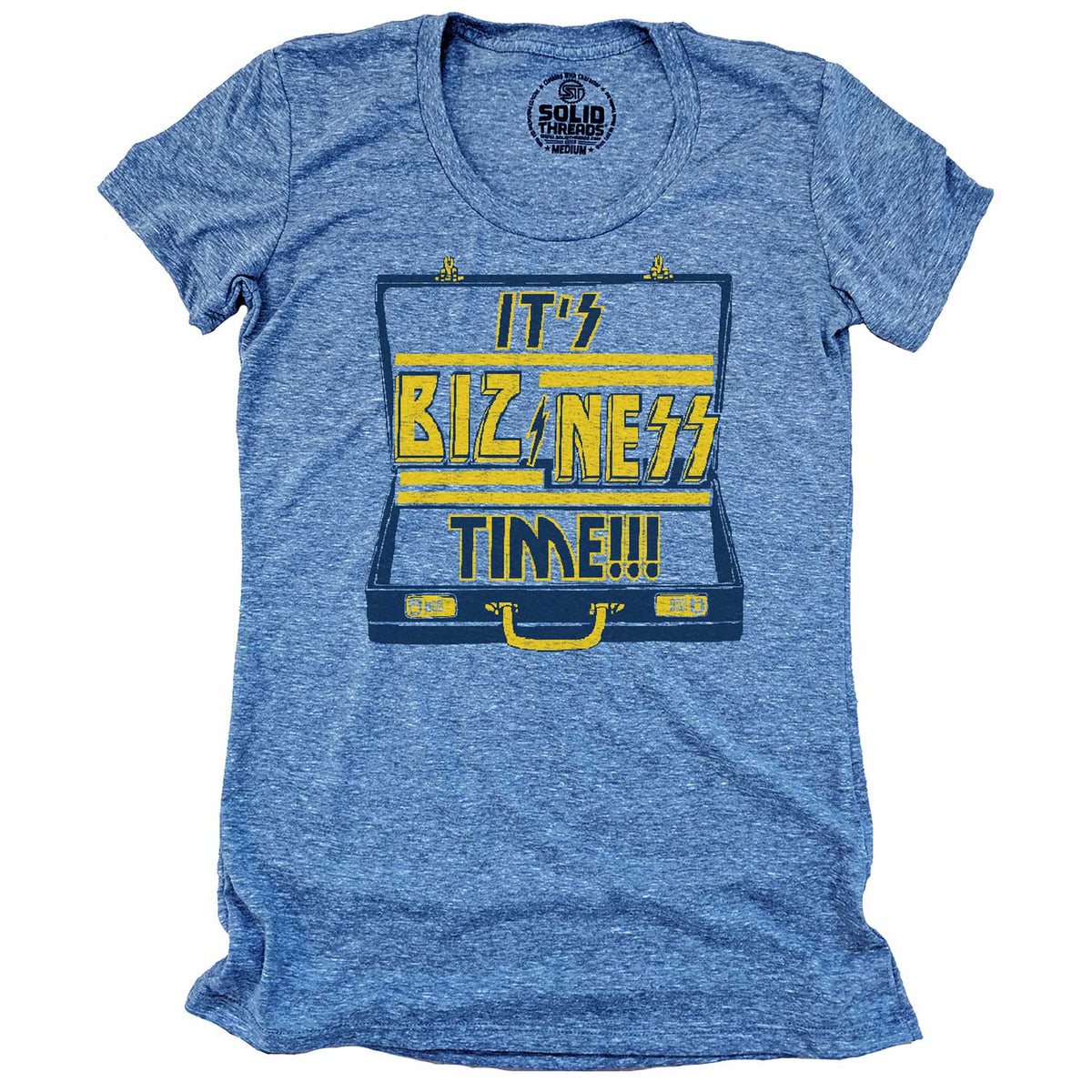 Women&#39;s It&#39;s Bizness Time Vintage Graphic Tee | Funny Song T-Shirt | Solid Threads
