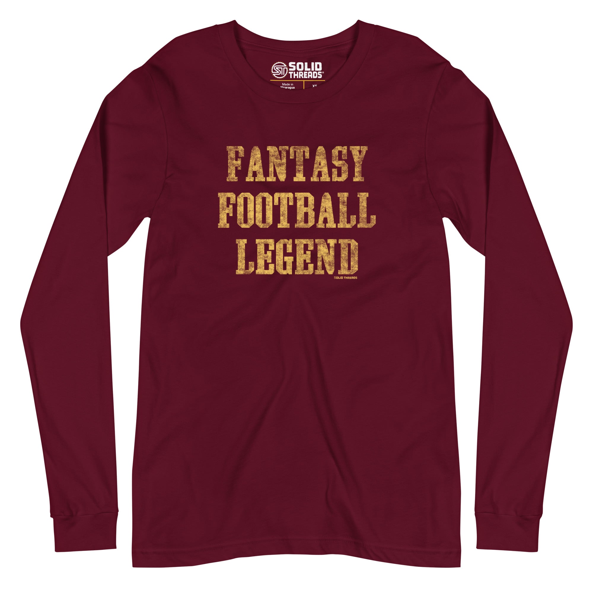 Fantasy Football Legend Vintage Graphic Tee | Funny Sports T shirt | Solid Threads