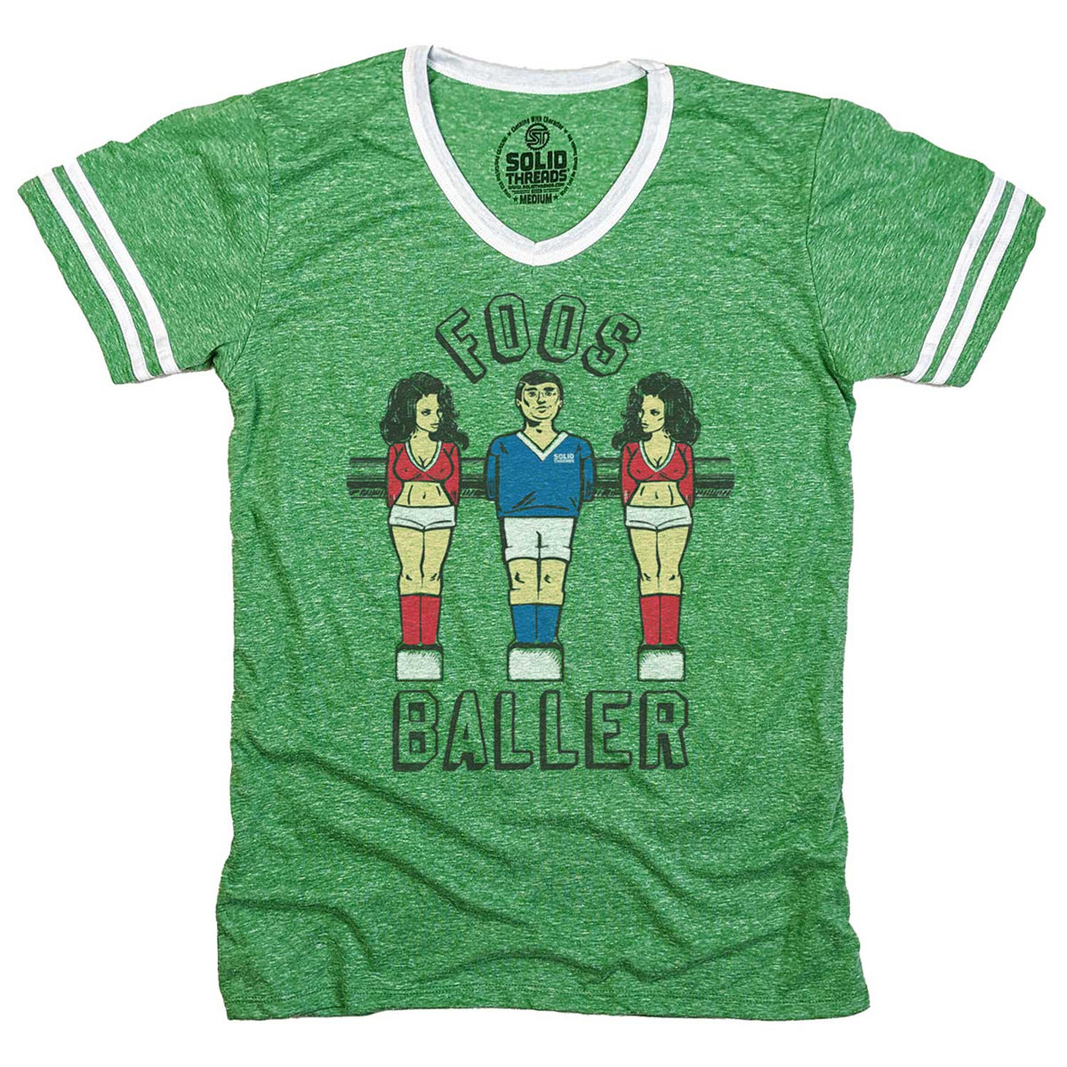 Foosballer Ringer V-Neck T-Shirt