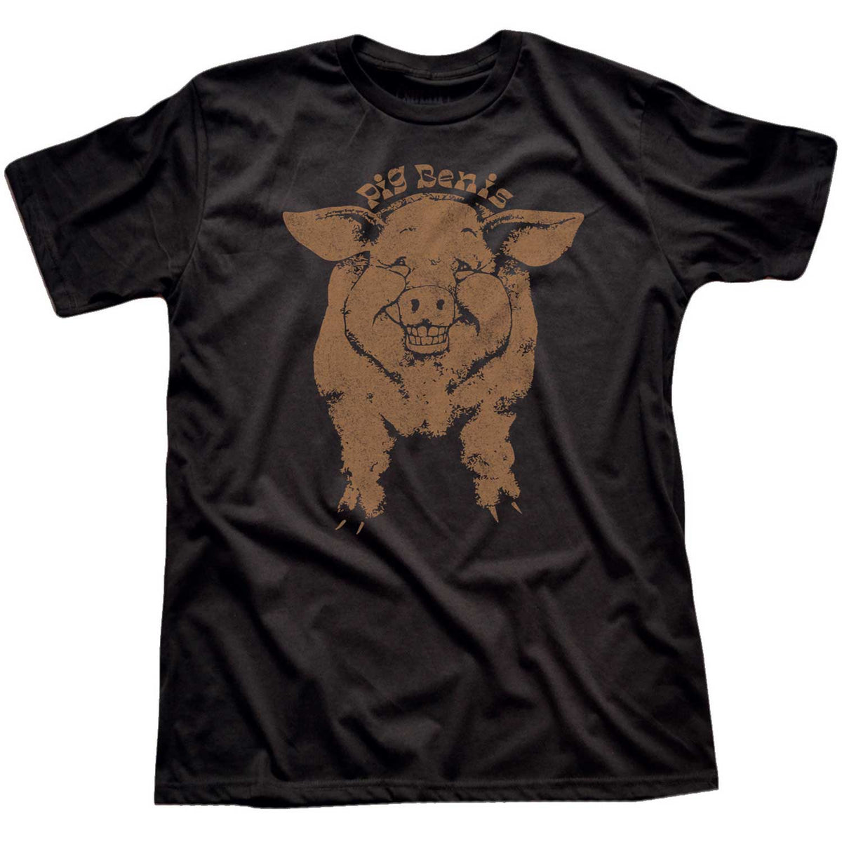 Men&#39;s Pig Benis Vintage Raunchy Sex Graphic T-Shirt | Funny Playboy Tee | Solid Threads