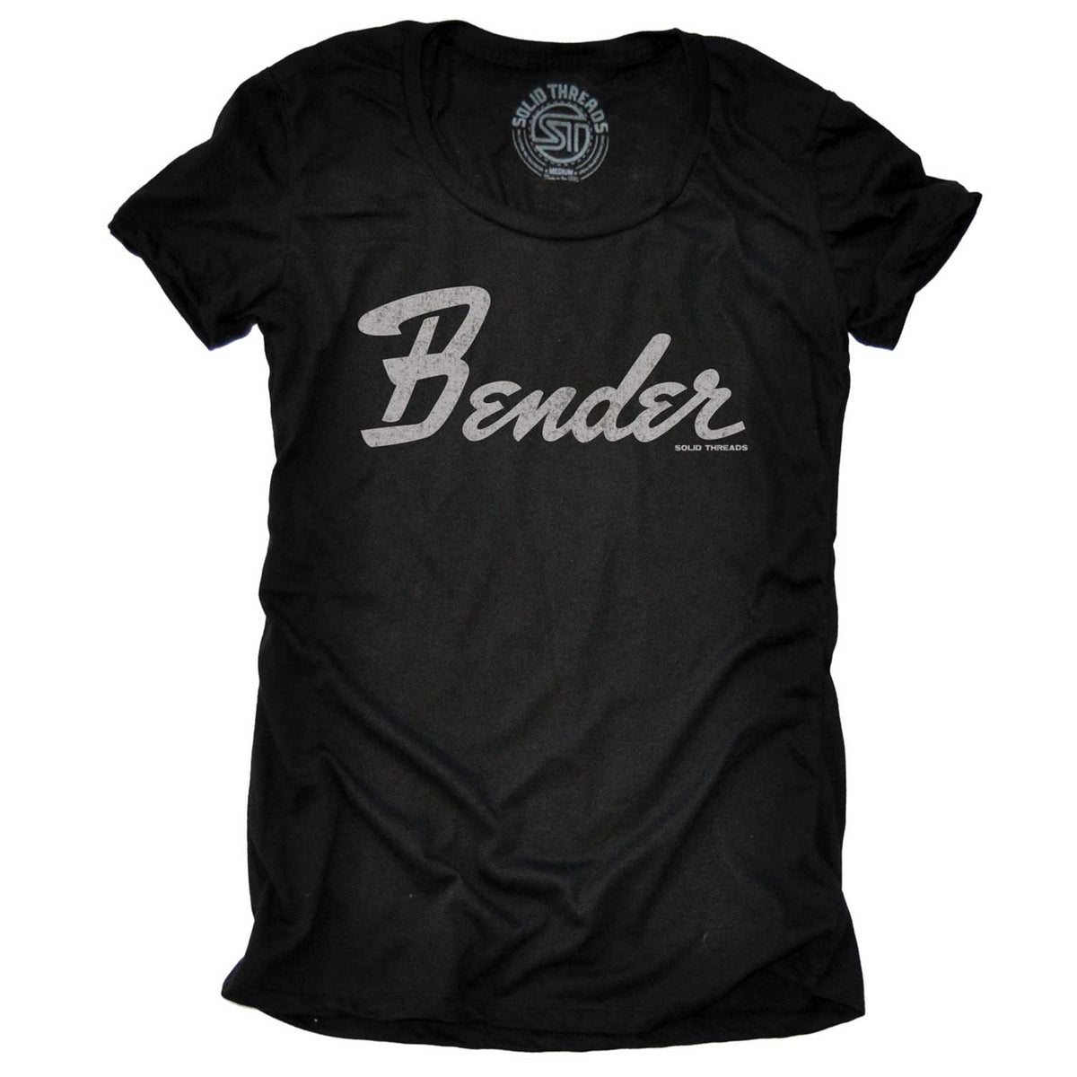 Women&#39;s Bender Vintage Partying Graphic T-Shirt | Funny Music Festival Tee | Solid Threads