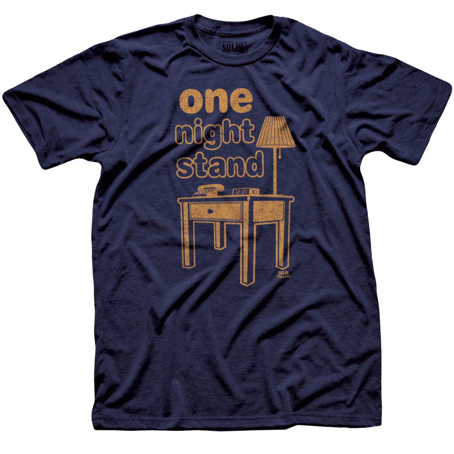 Men's One Night Stand Vintage Sex Graphic T-Shirt | Funny Playboy Tee | Solid Threads