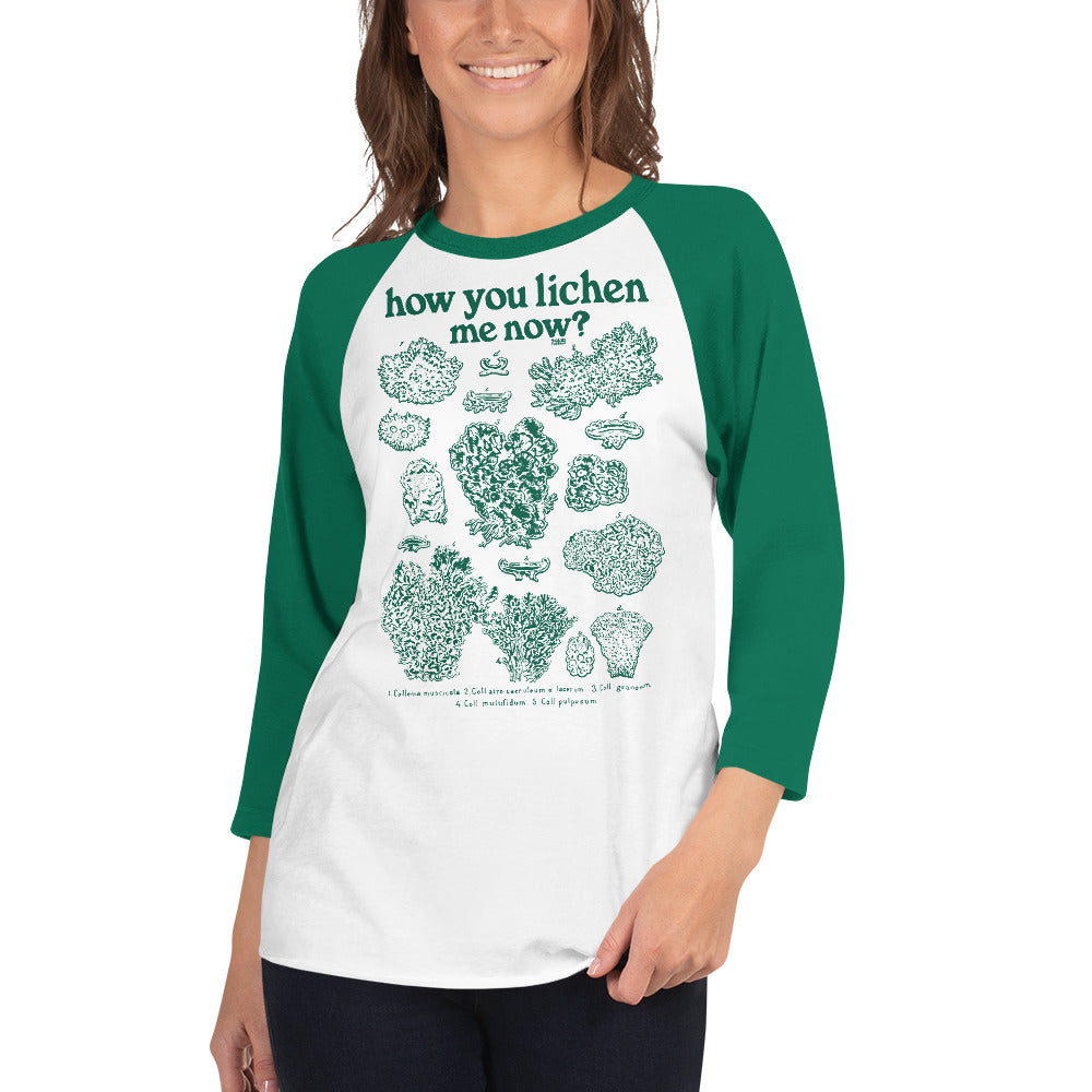 Soft Unisex How You Lichen Me Now Vintage Botany Baseball Tee | Funny Fungus Raglan | SOLID THREADS