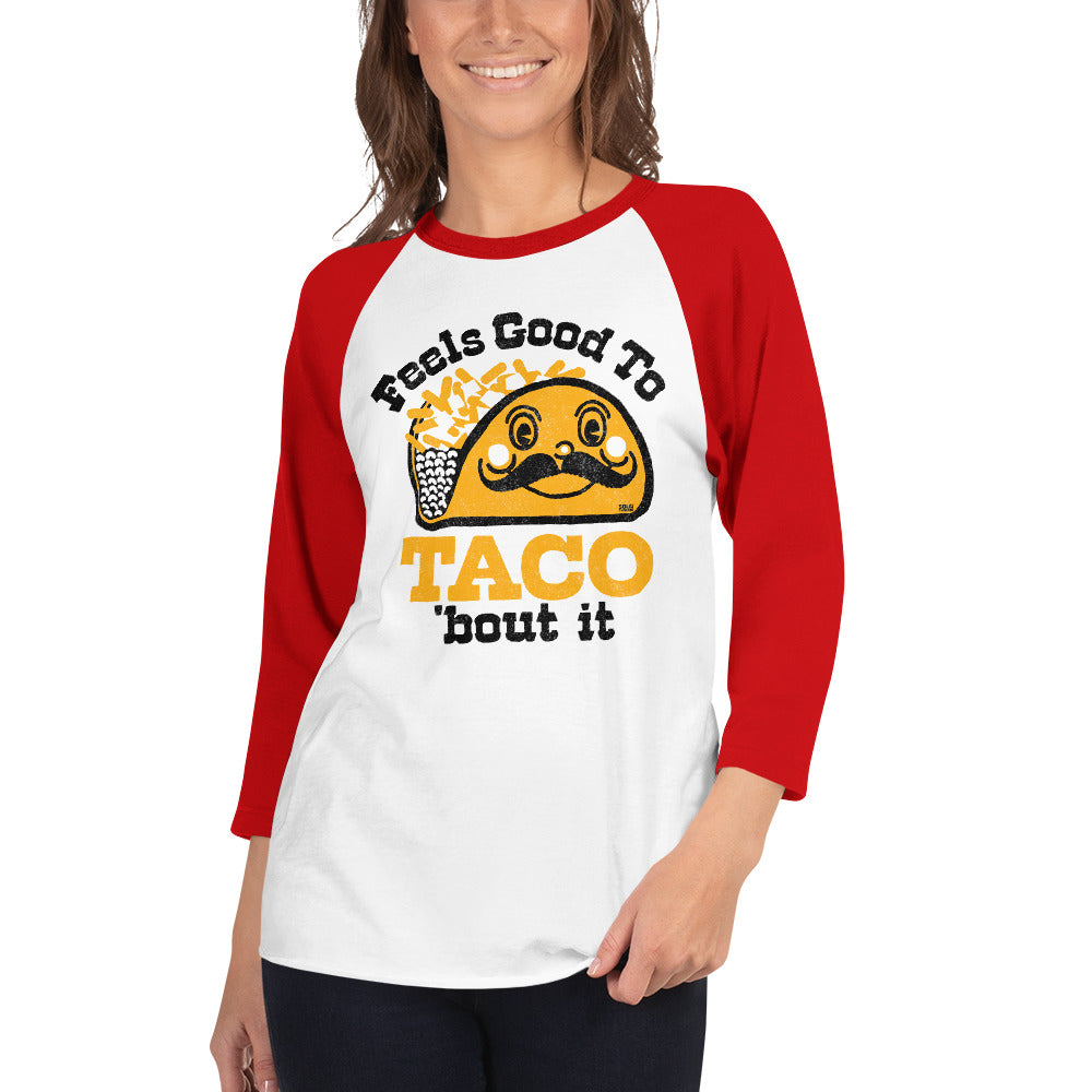 Unisex Feels Good To Taco Bout It Vintage Baseball Tees | Retro Mexican Food Raglan | SOLID THREADS