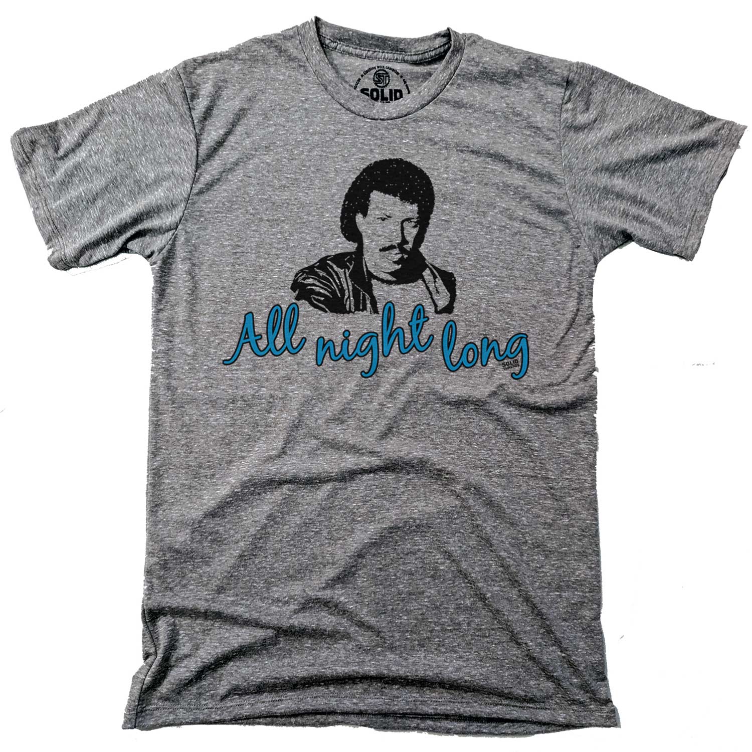 Men's All Night Long Vintage Music Graphic Tee | Cool Lionel Richie Triblend T-Shirt | SOLID THREADS