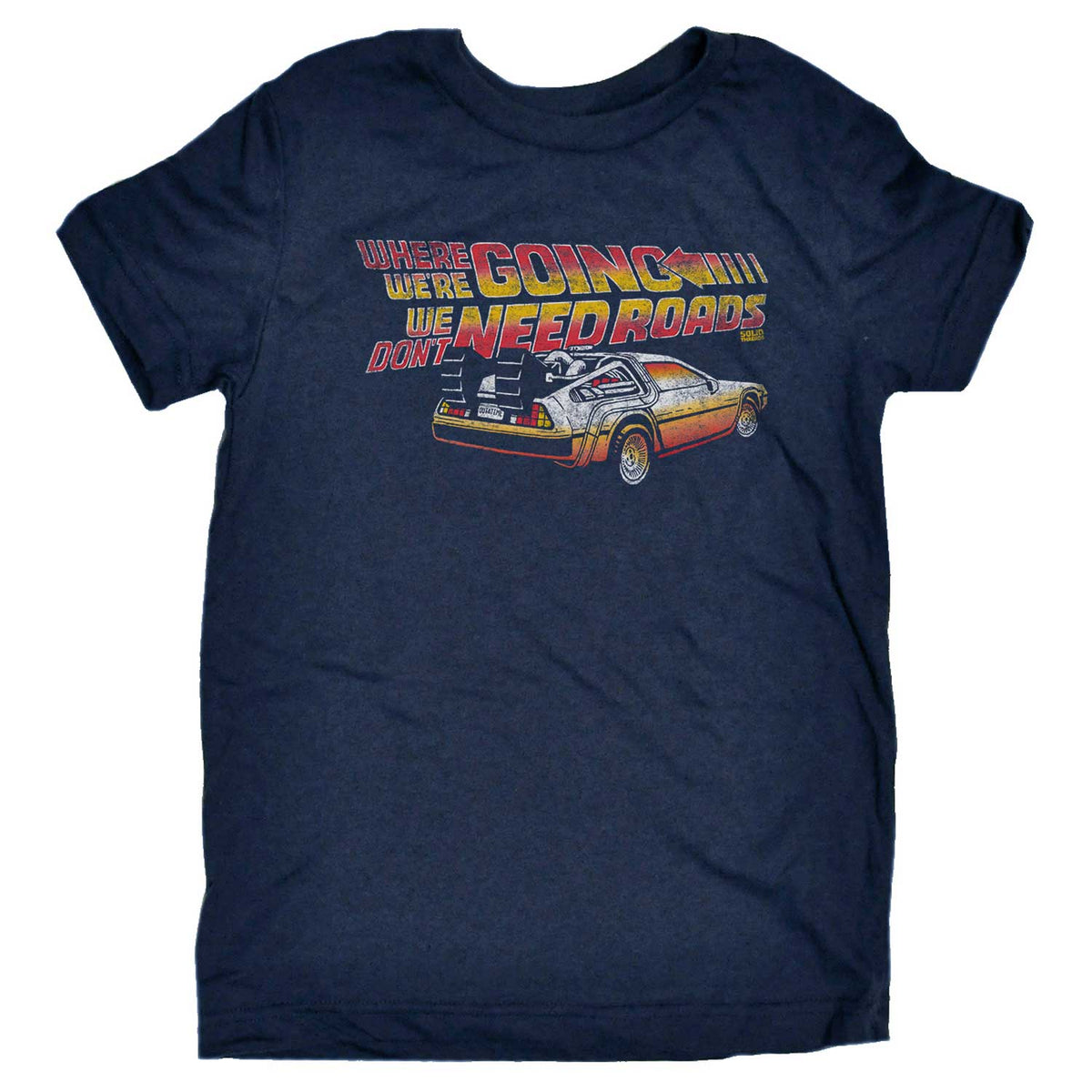 Kid&#39;s Need Roads Retro Back to the Future Graphic Tee | Cute 80s Movie Youth T-shirt | Solid Threads