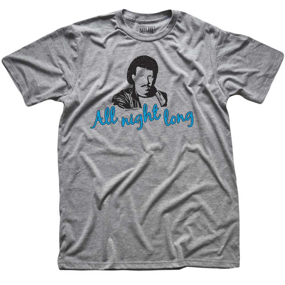 Men's All Night Long Vintage Music Graphic Tee | Retro Lionel Richie Soft T-Shirt | SOLID THREADS