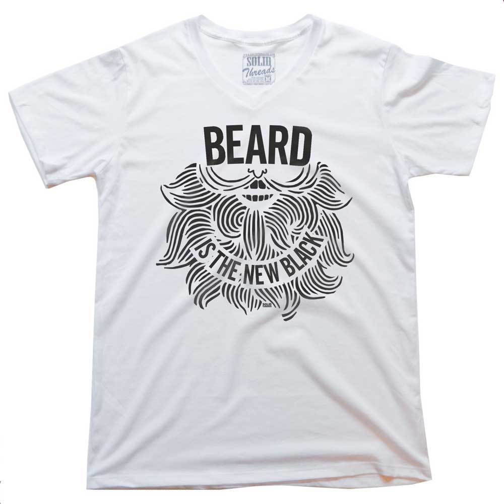 Beard is the New Black Vintage V-neck T-shirt | SOLID THREADS