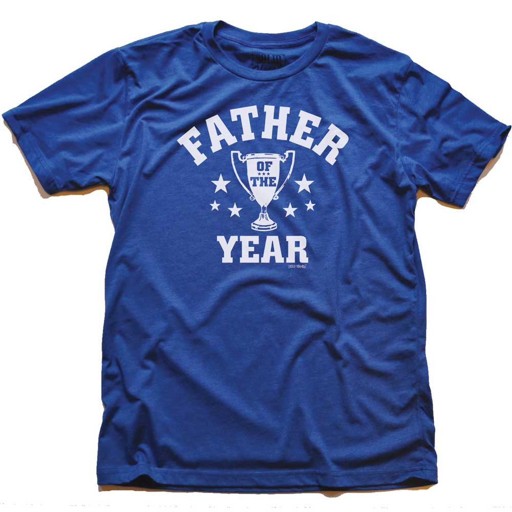 Men&#39;s Father Of The Year Vintage Graphic T-Shirt | Cool Gift for Dad Tee | Solid Threads