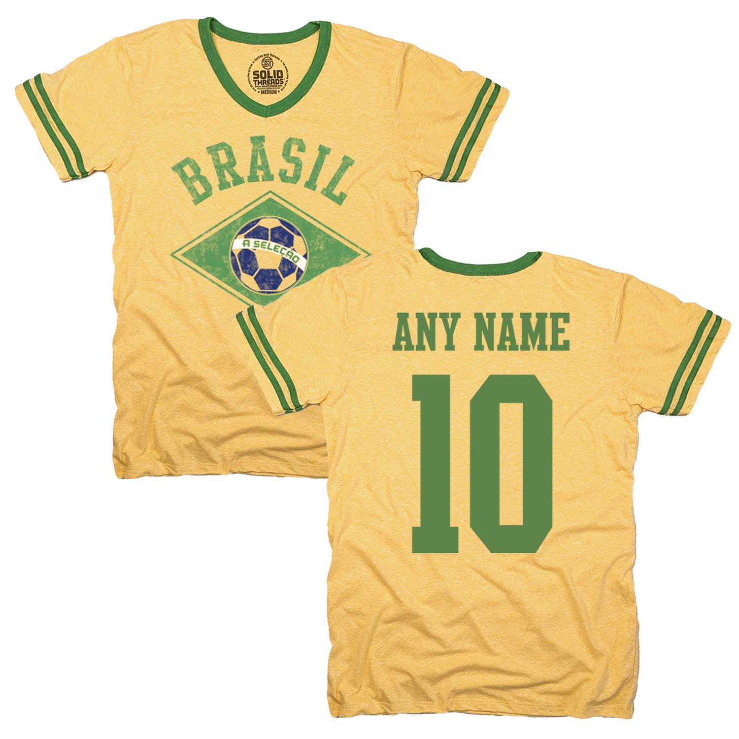 at styre Sprog Lee Brazil National Soccer Team T-shirt - Solid Threads
