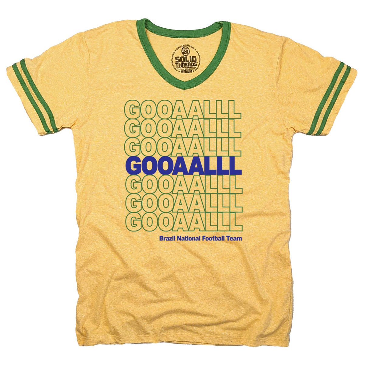 Brazil Soccer Gooaalll V-Neck Tee