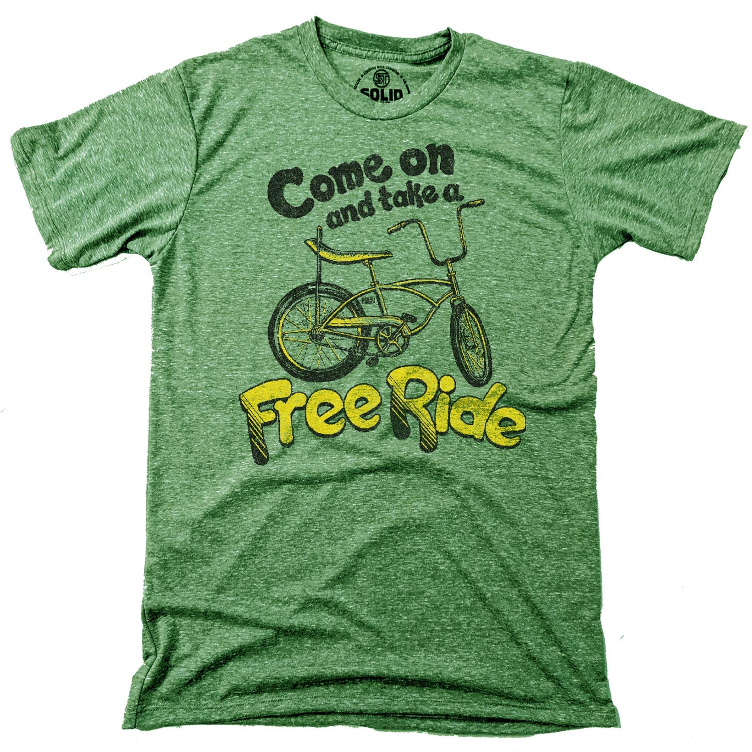 Come On Take A Free Ride Vintage Graphic T-Shirt | Funny Bicycle Tee ...