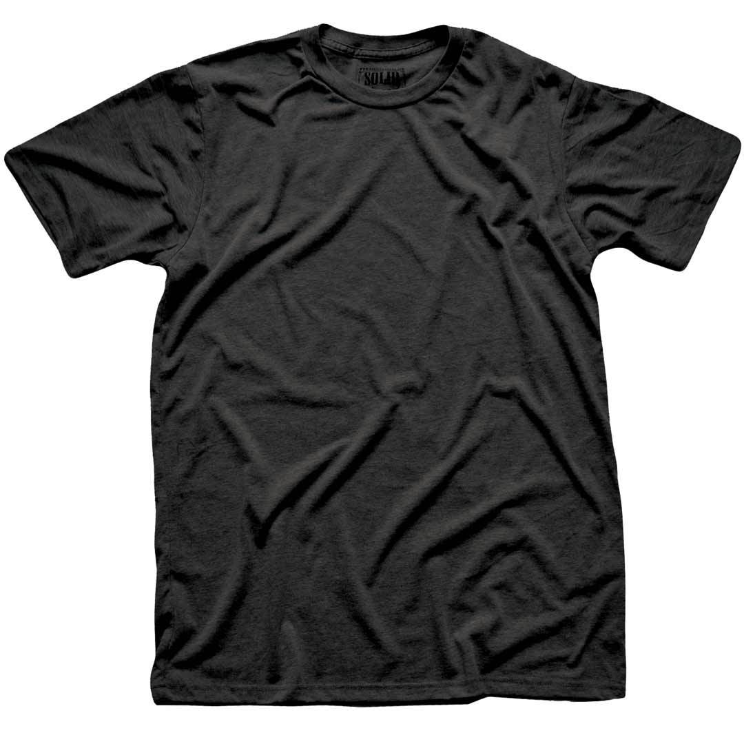 Men&#39;s Solid Threads Crew Neck Dark Charcoal T-shirt