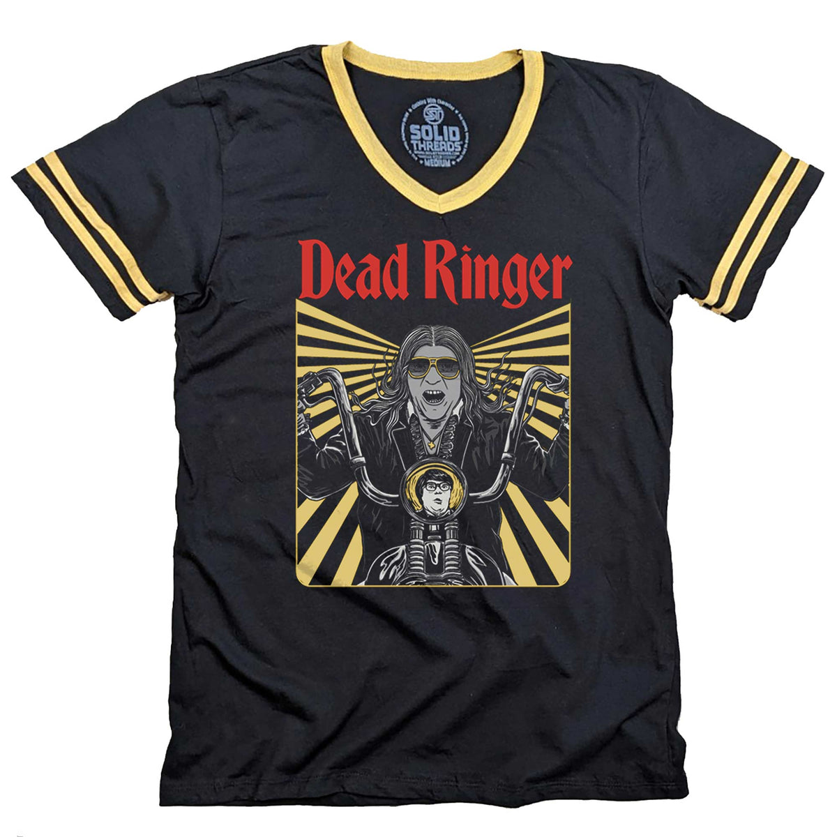 Men&#39;s Dead Ringer Special Edition Vintage Graphic V-Neck Tee | Meat Loaf T-shirt | Solid Threads