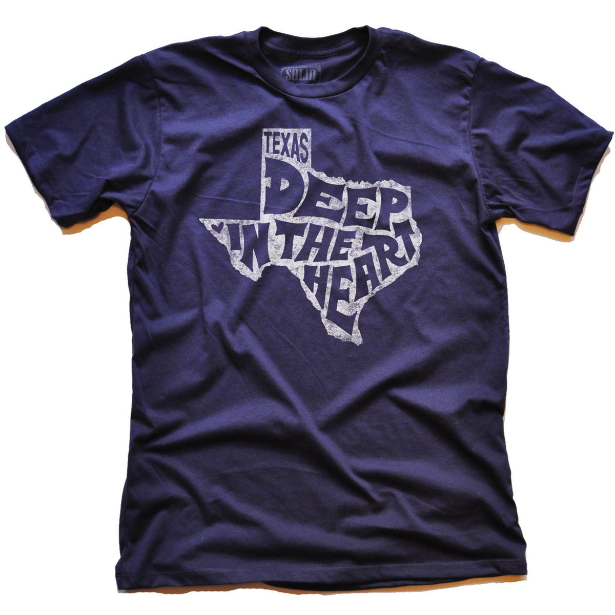 Men&#39;s Deep In The Heart Of Texas Cool Graphic T-Shirt | Vintage Southerner Tee | Solid Threads