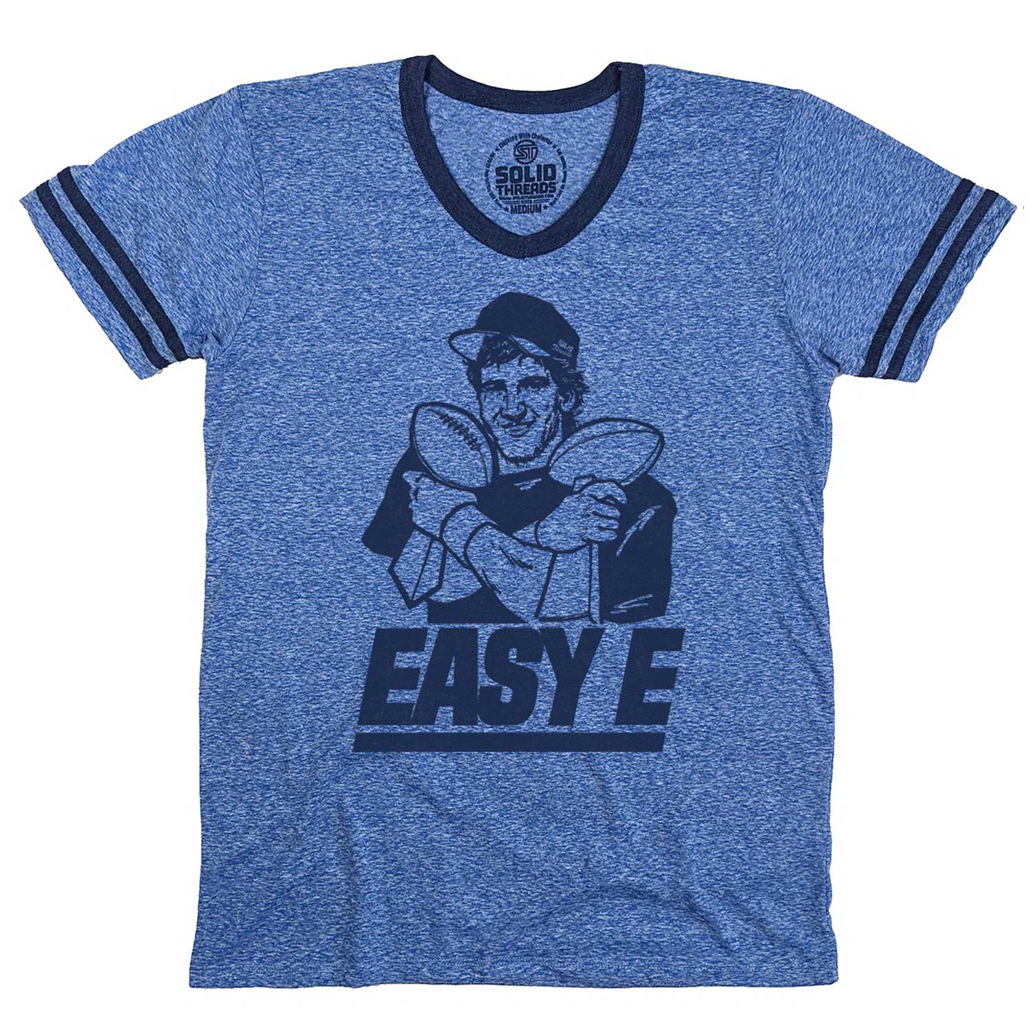 Easy E Ringer V-Neck Tee Solid Threads