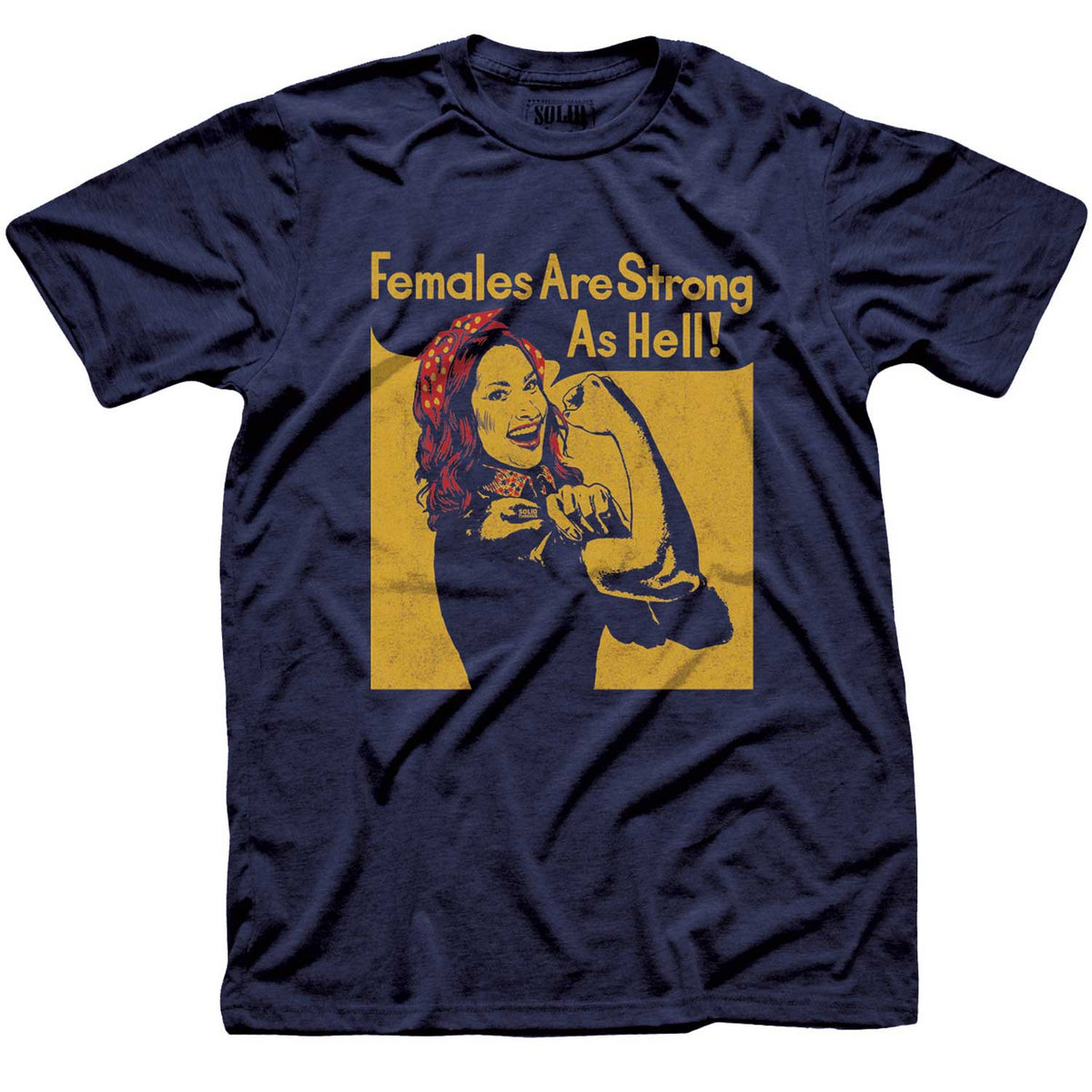 Men&#39;s Females Are Strong As Hell Cool Graphic T-Shirt | Vintage Kimmy Schmidt Tee | Solid Threads