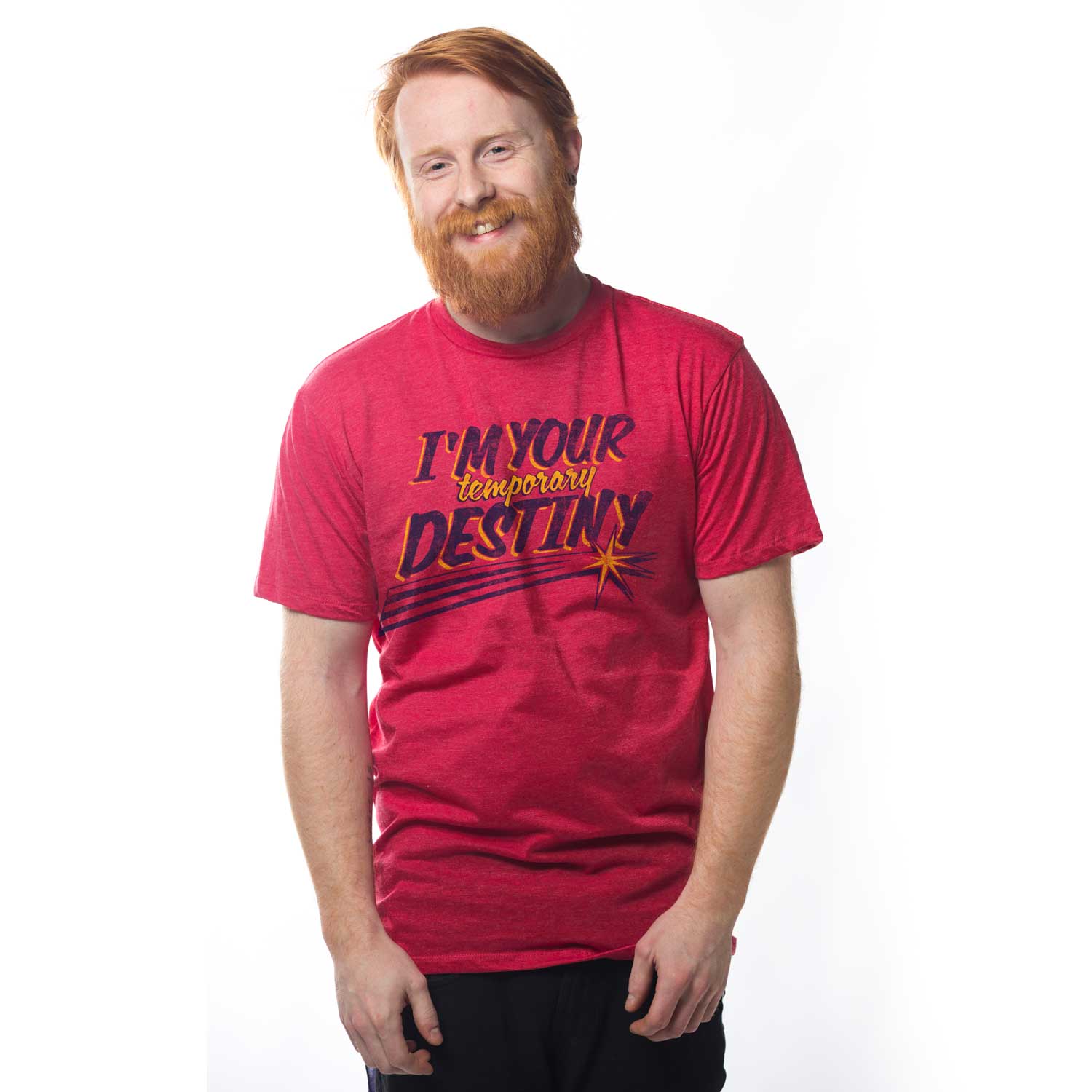 Men's Temporary Destiny Vintage Graphic Tee | Valentine's Day T-shirt on Model | Solid Threads