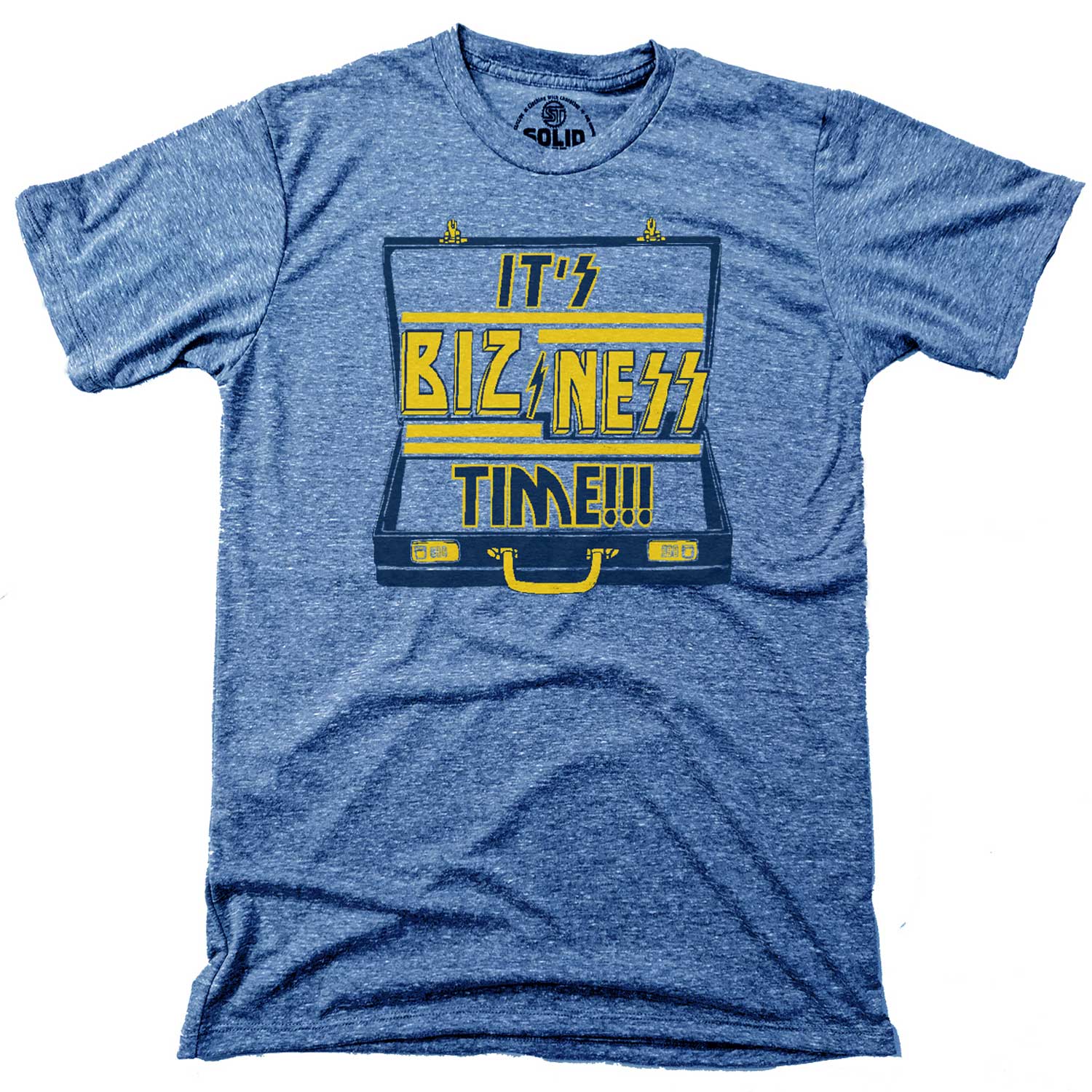 Men's It's Bizness TIme Vintage Inspired T-shirt | Funny Graphic Tee On Model| Solid Threads