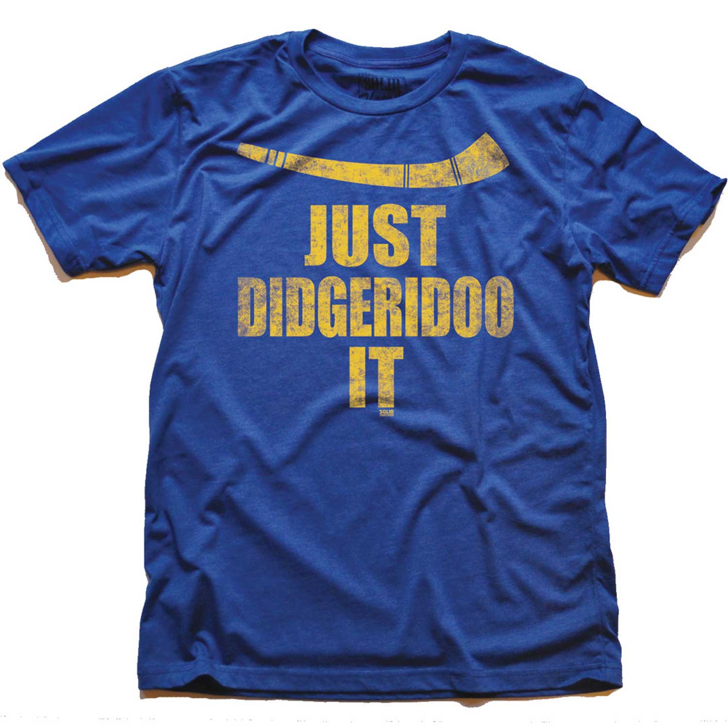 Men's Just Didgeridoo It Vintage Graphic T-Shirt | Funny Australian Instrument Tee | Solid Threads