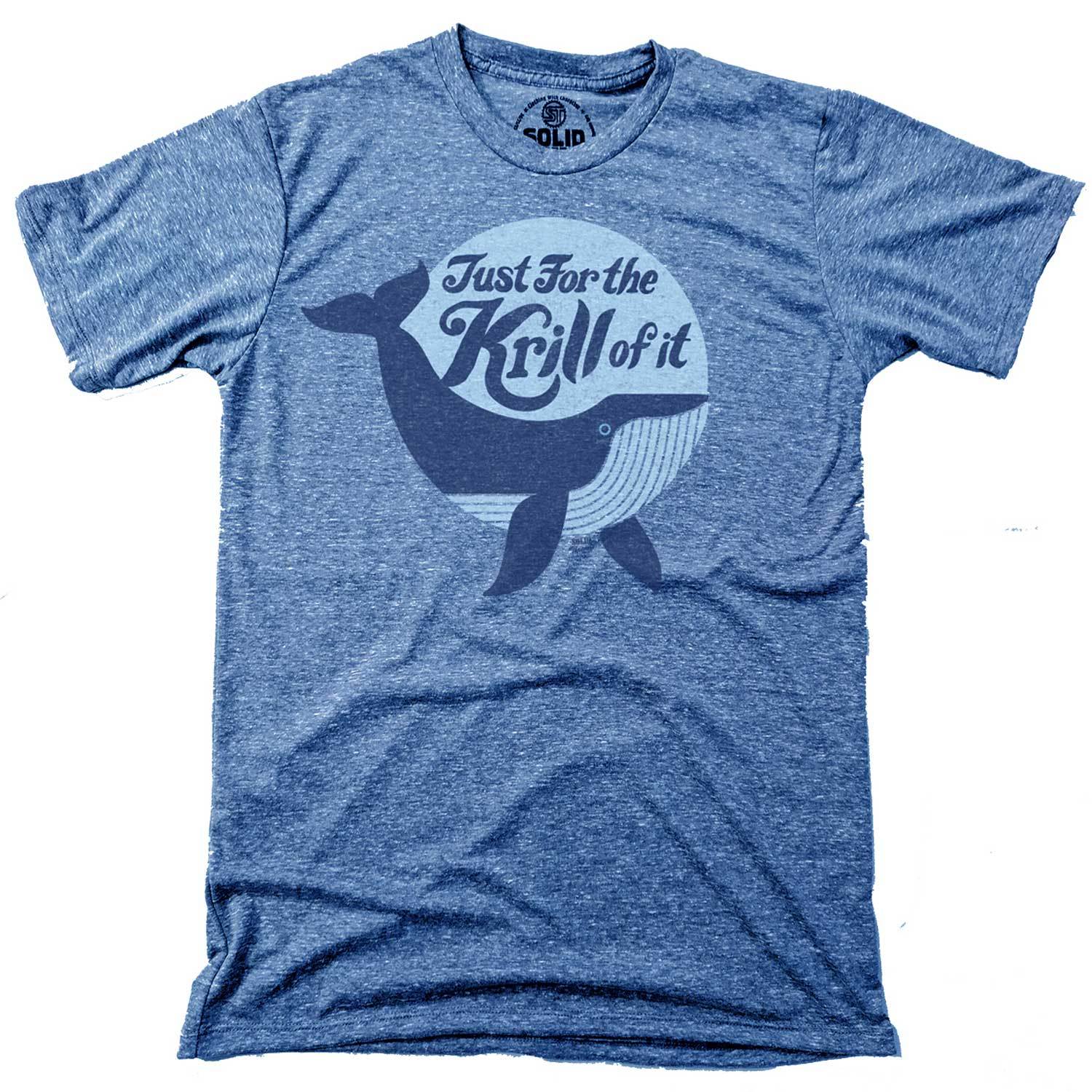 Men's Just For the Krill of It Vintage Graphic Tee | Funny Whale T-shirt | Solid Threads