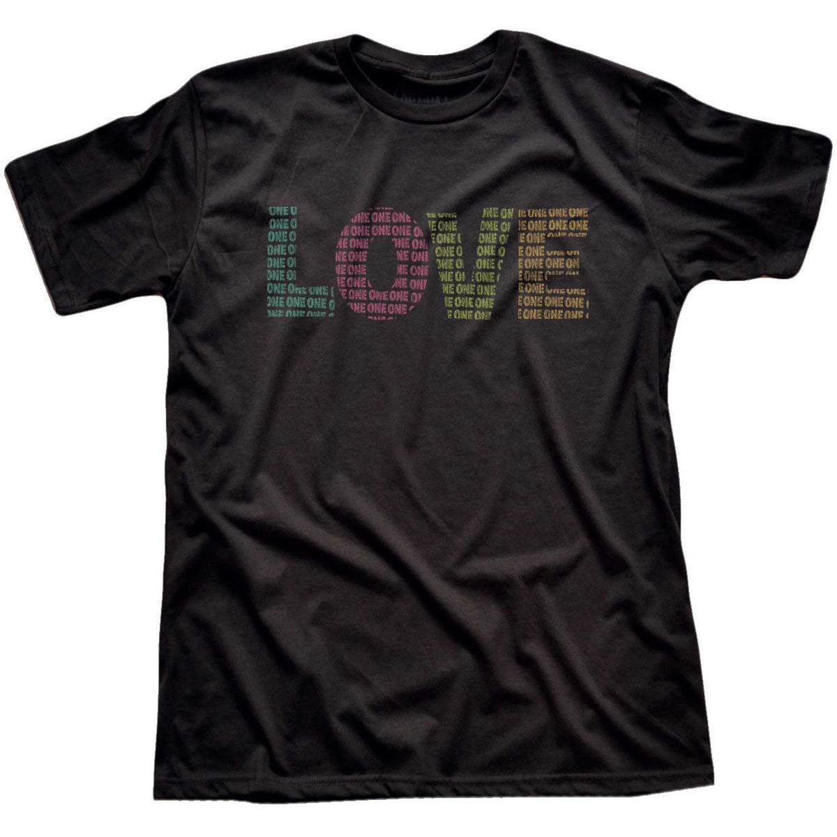 Men&#39;s One Bright Love Cool Rasta Graphic T-Shirt | Vintage Valentines Day Tee | Solid Threads