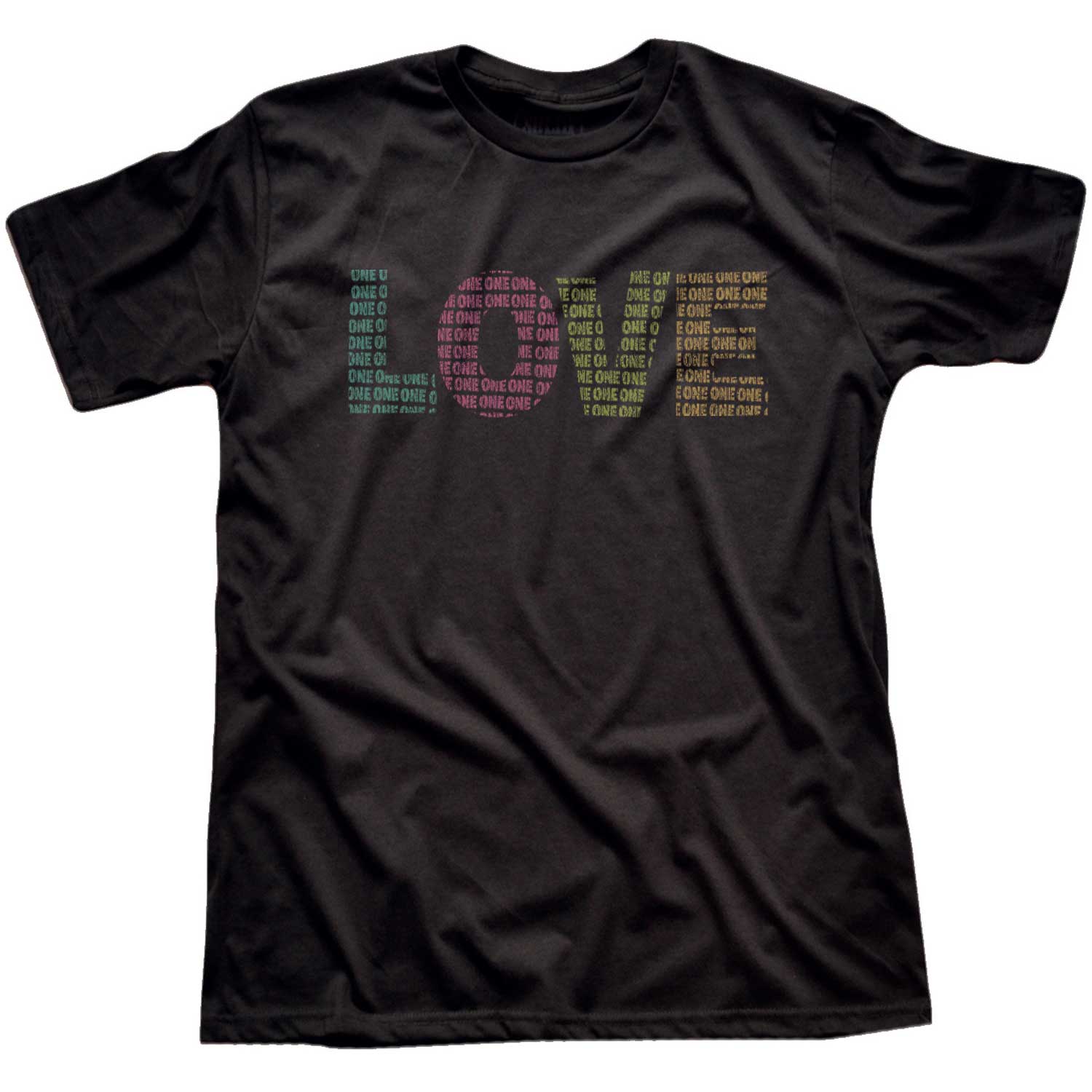 Men's One Bright Love Cool Rasta Graphic T-Shirt | Vintage Valentines Day Tee | Solid Threads