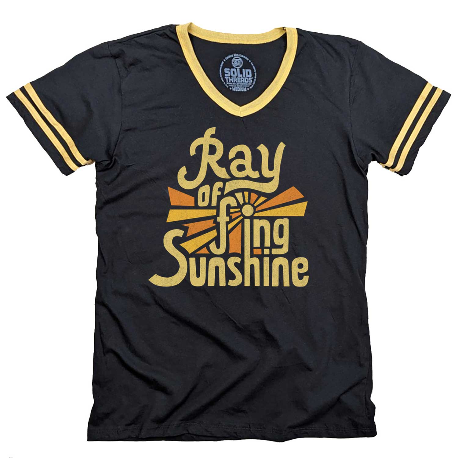 Ray of F'ing Sunshine Ringer V-Neck T-Shirt