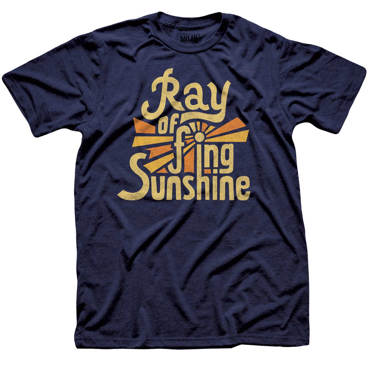 Men&#39;s Ray Of F&#39;Ing Sunshine Cool Mindfulness Graphic T-Shirt | Funny Sarcasm Tee | Solid Threads