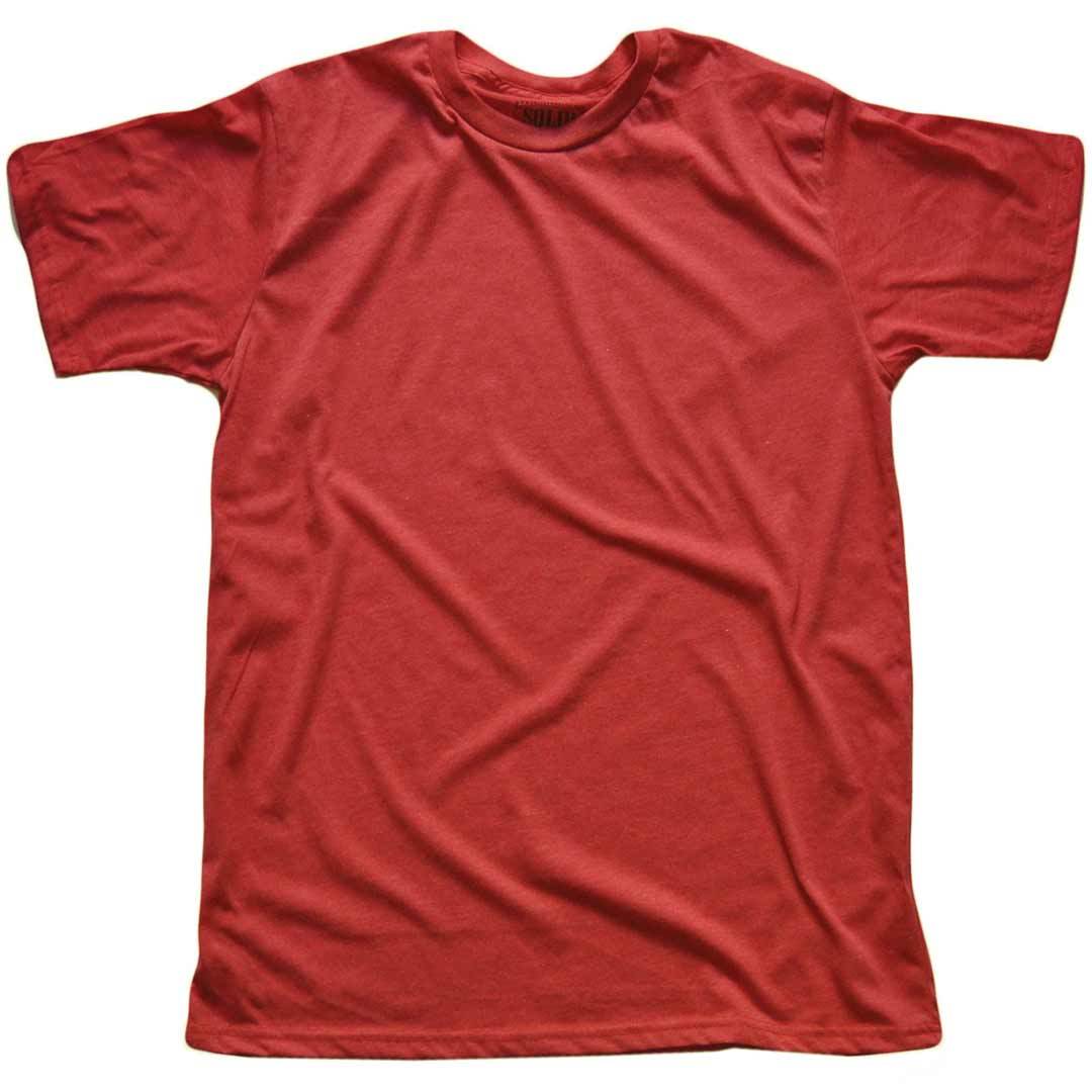Men's Solid Threads Crew Neck Red T-shirt